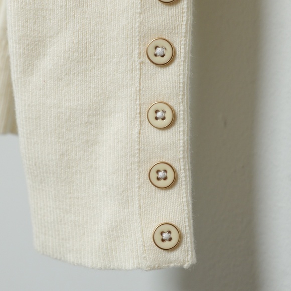 Talbots BUTTON-CUFF RIBBED TURTLENECK SWEATER (NWT) - Picture 3 of 5